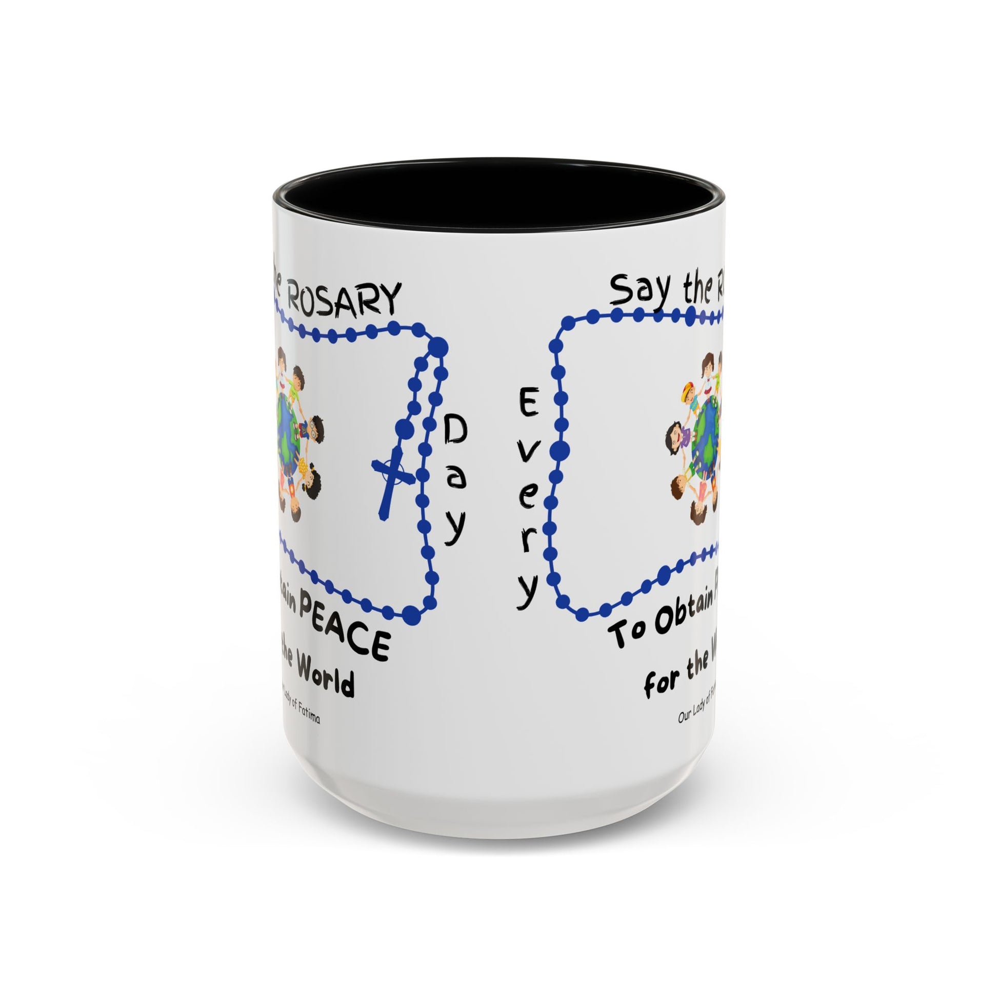 Our Lady of Fatima Rosary Kids Mug