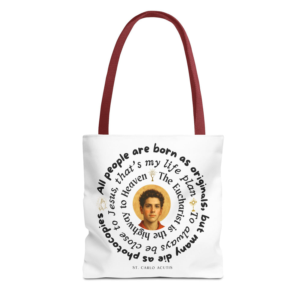 St. Carlo Acutis Tote Bag -White