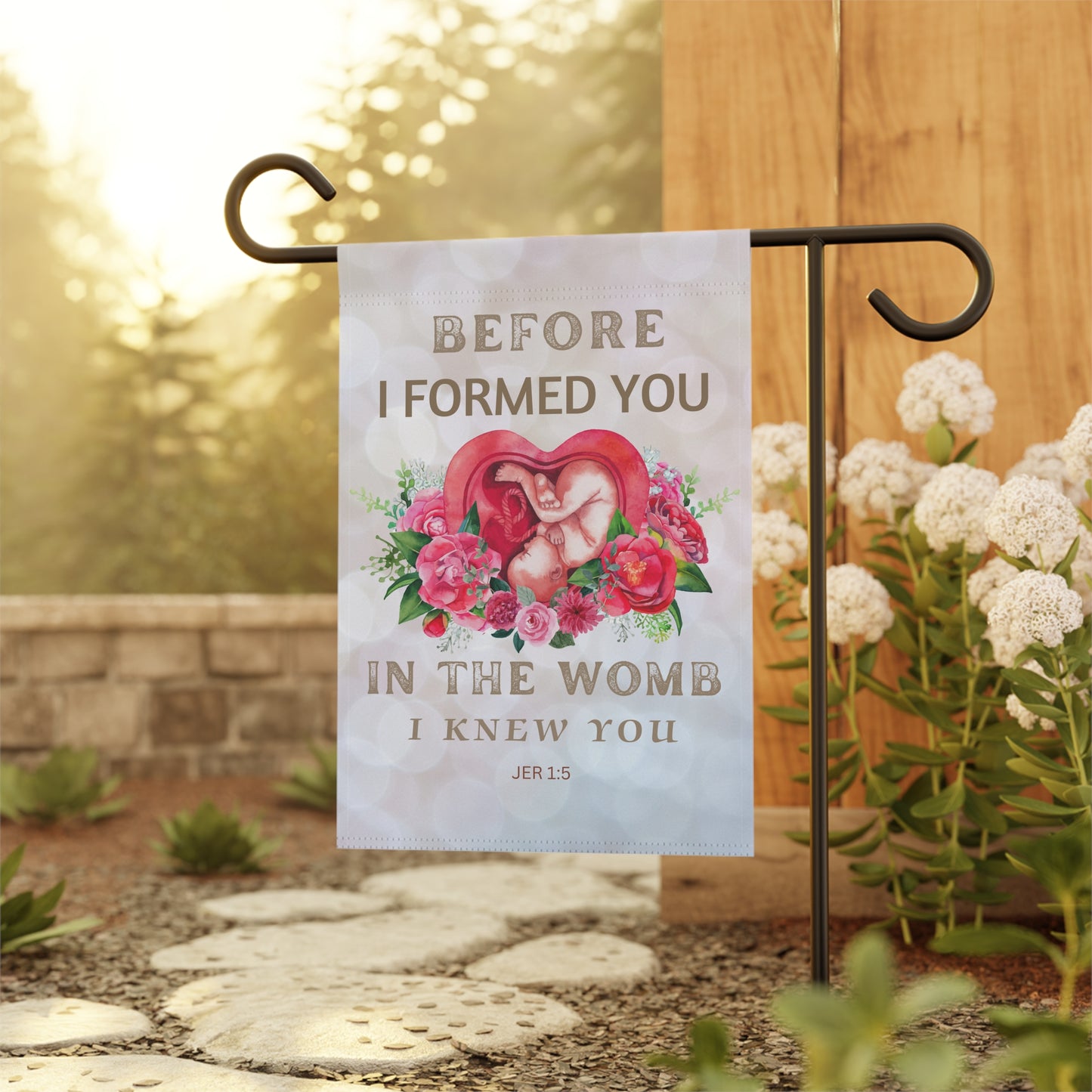 Before I Formed You Pro-Life Garden Flag