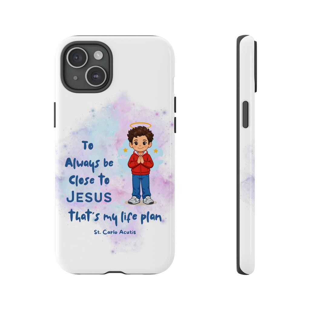 St. Carlo Acutis Kids/Teens 'Close to Jesus' Tough Phone Case