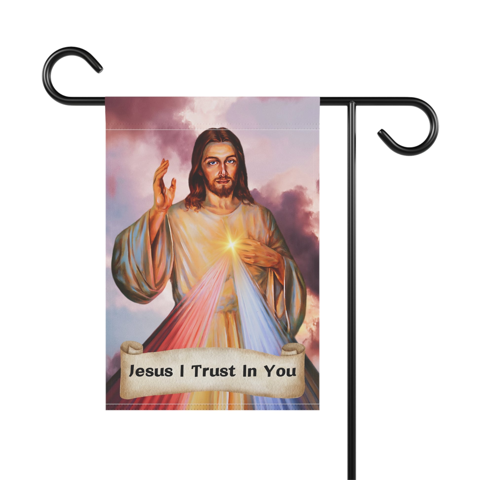 Jesus I Trust In You Garden Flag