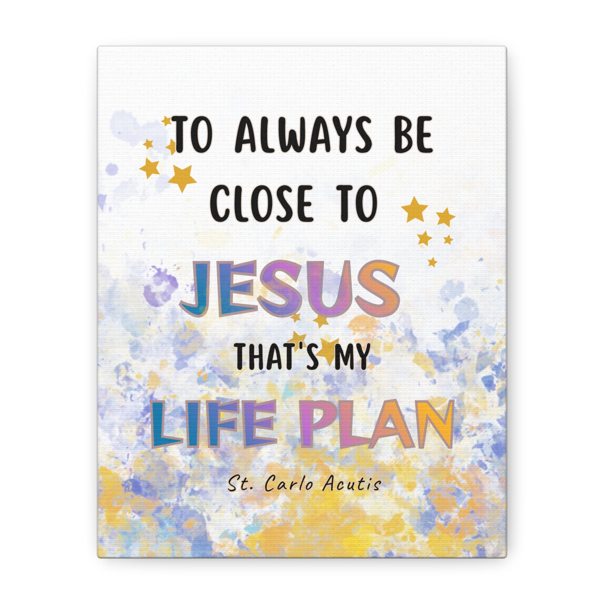 St. Carlo Acutis Watercolor Wall Canvas