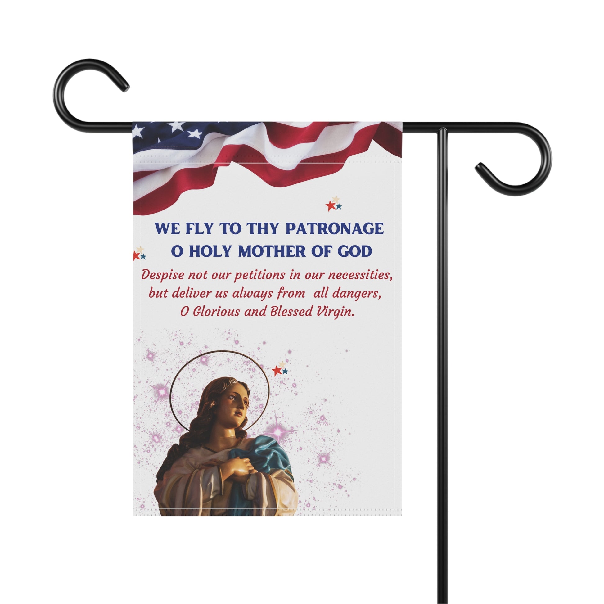 We Fly To Thy Patronage Design 1 Garden Flag