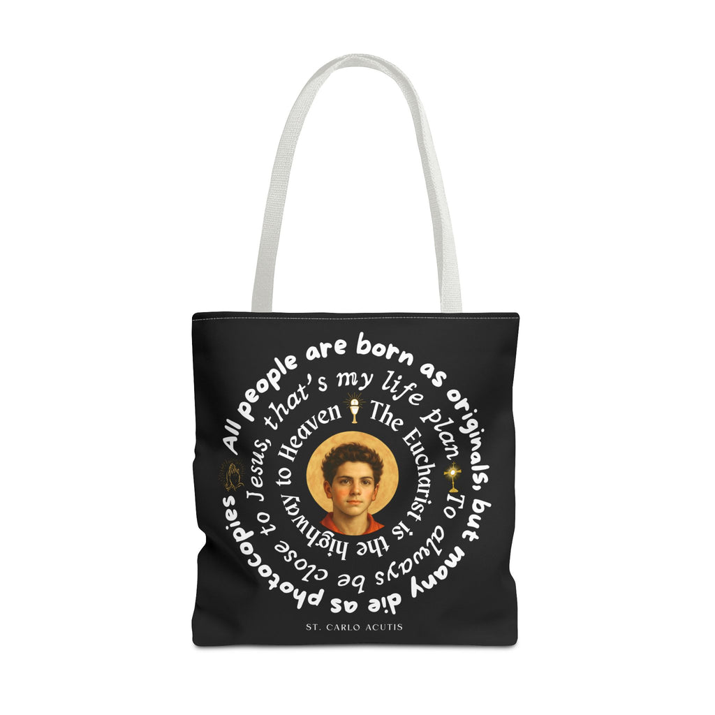 St. Carlo Acutis Tote Bag -Black