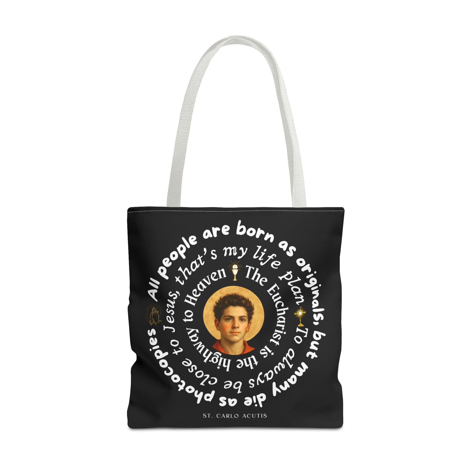 St. Carlo Acutis Tote Bag -Black