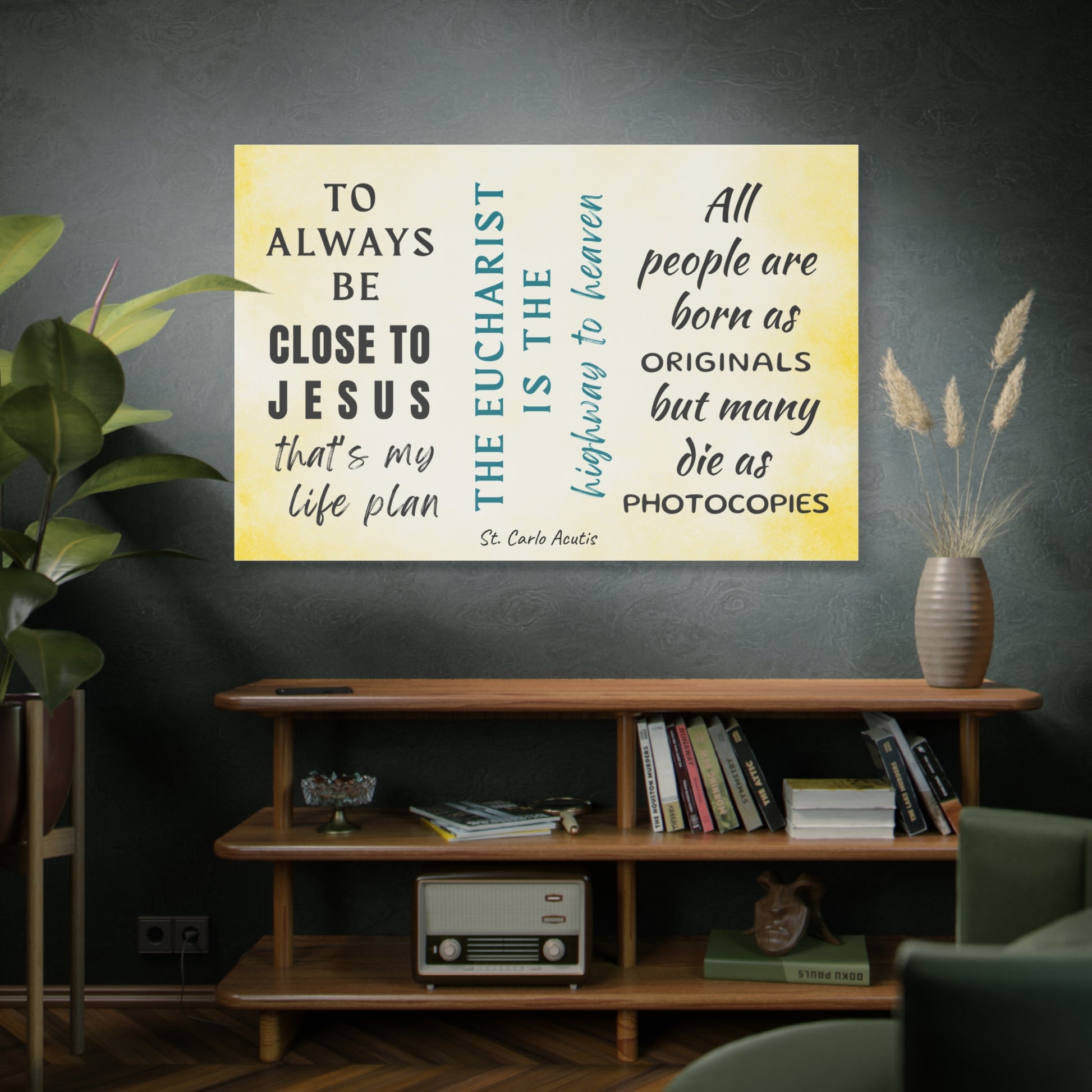 St. Carlo Acutis Quotes Wall Canvas