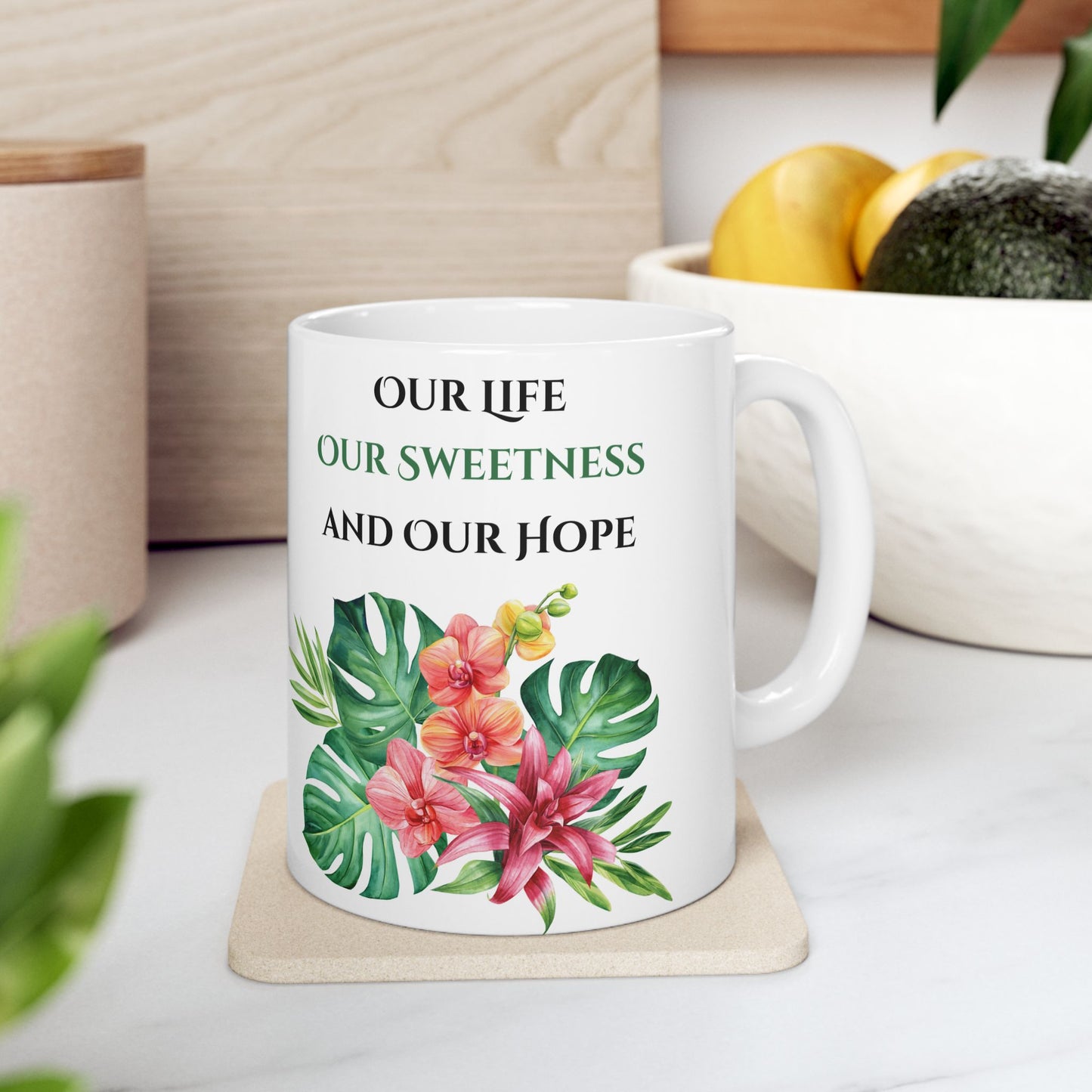 Hail Holy Queen Floral Mug (11oz, 15oz)