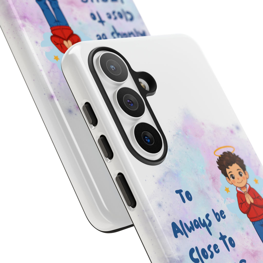 St. Carlo Acutis Kids/Teens 'Close to Jesus' Tough Phone Case