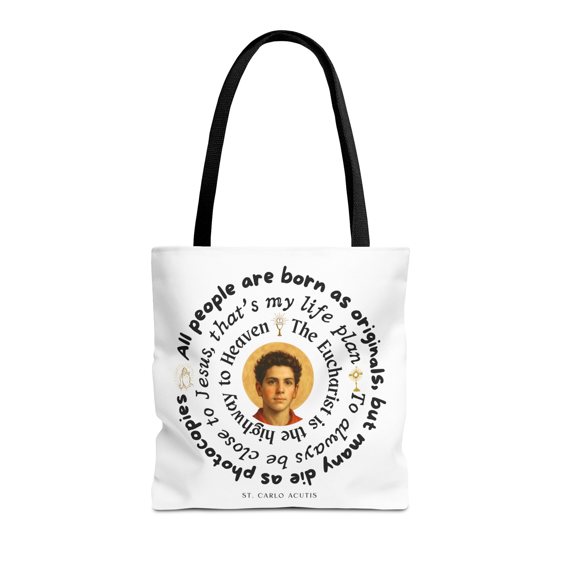 St. Carlo Acutis Tote Bag -White