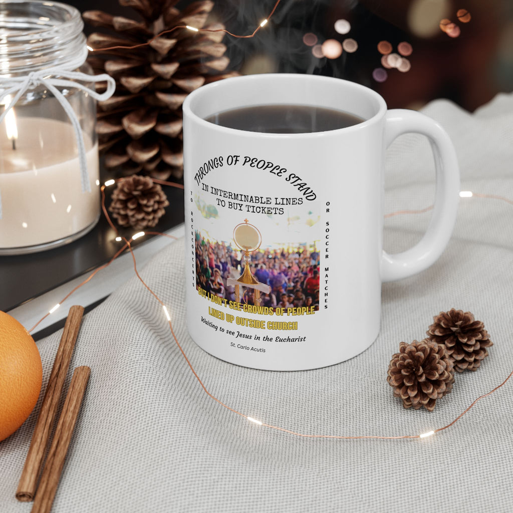 St. Carlo Acutis 'Throngs of People' Mug