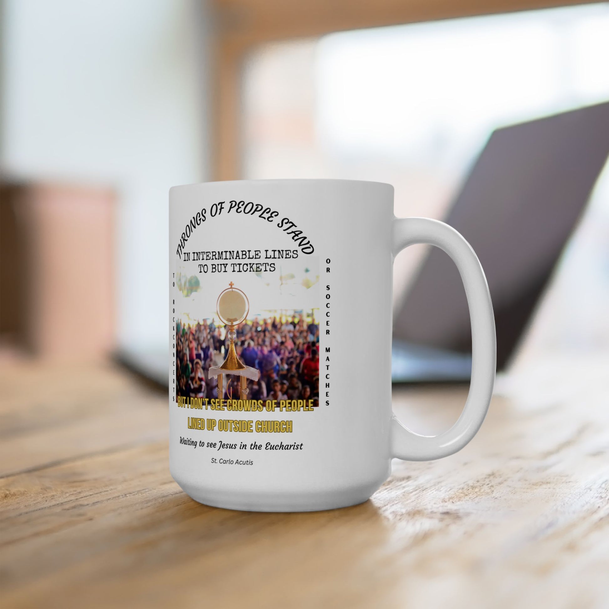 St. Carlo Acutis 'Throngs of People' Mug
