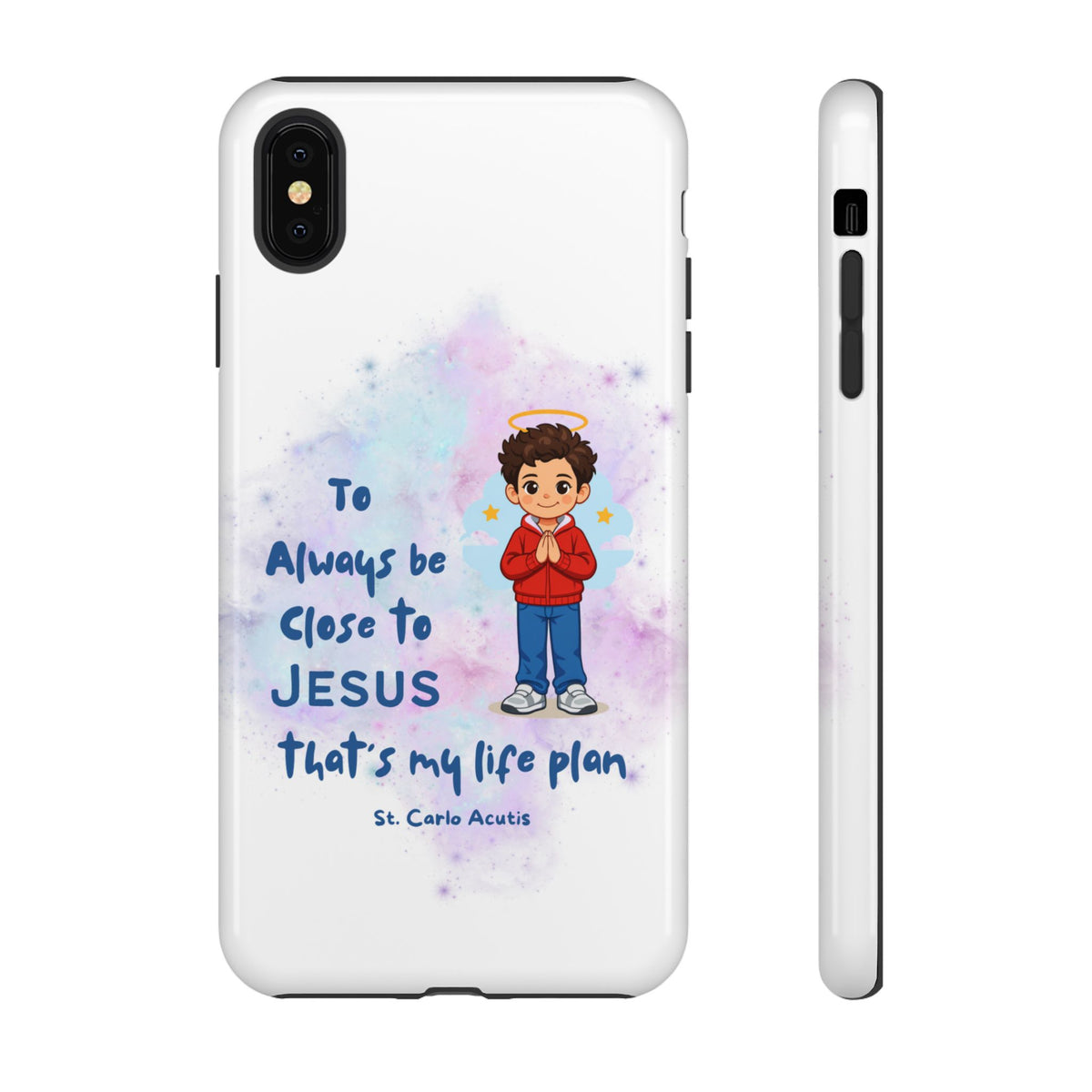 St. Carlo Acutis Kids/Teens 'Close to Jesus' Tough Phone Case