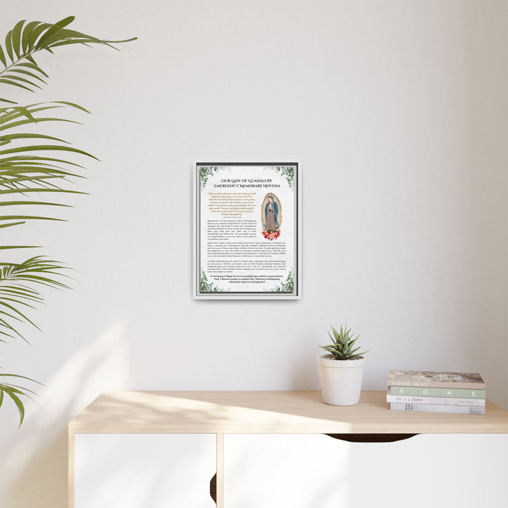 Our Lady of Guadalupe Emergency Memorare Novena, Framed (Multi-color)