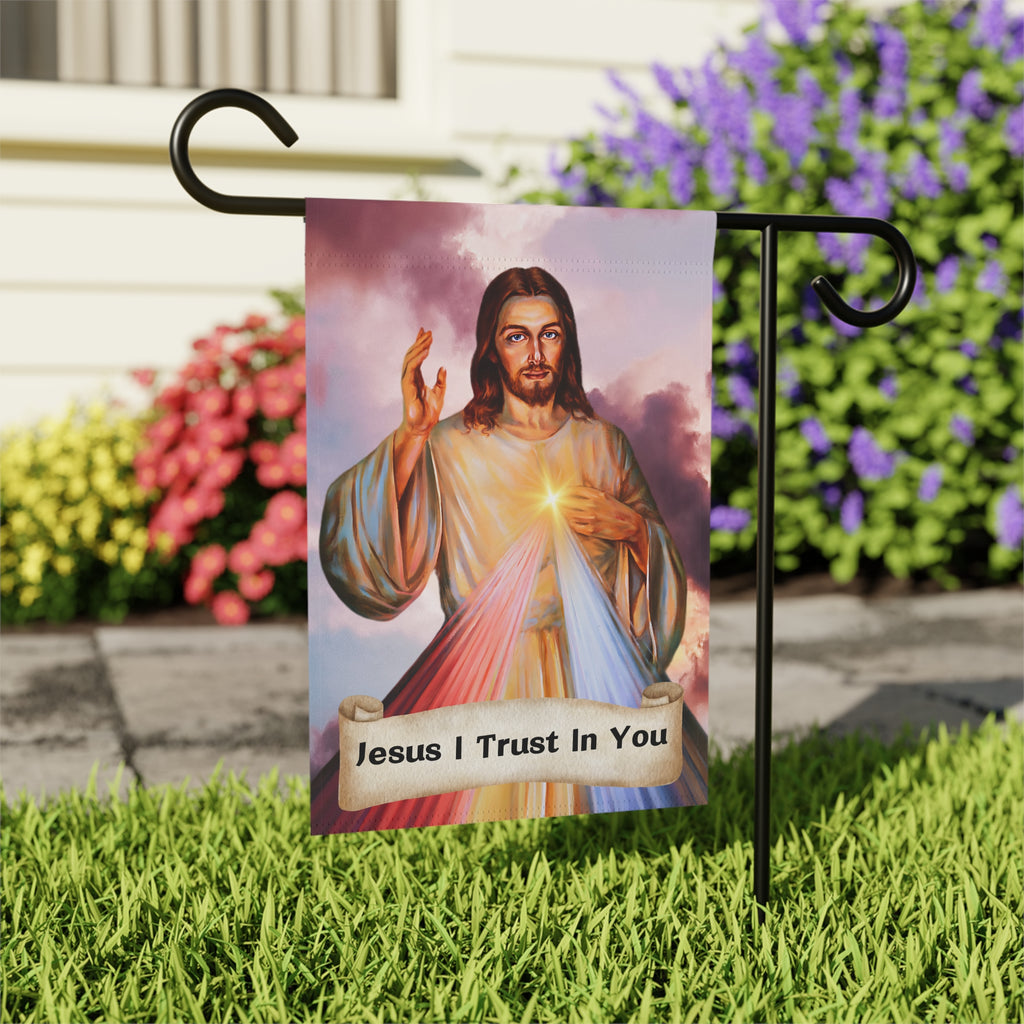 Jesus I Trust In You Garden Flag