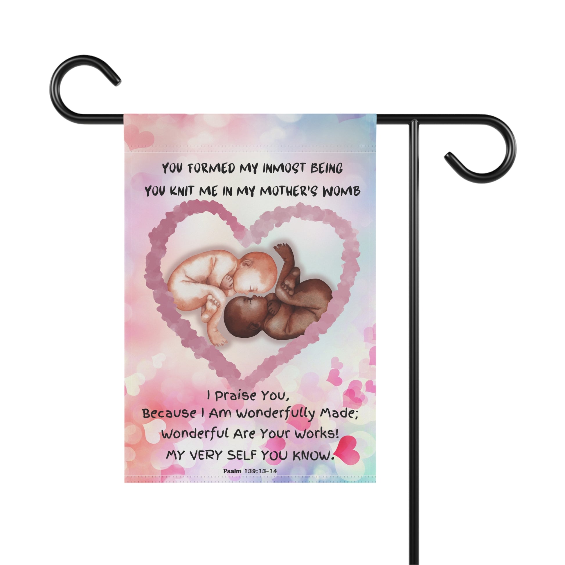 You Knit Me In My Mother’s Womb Pro-Life Garden Flag