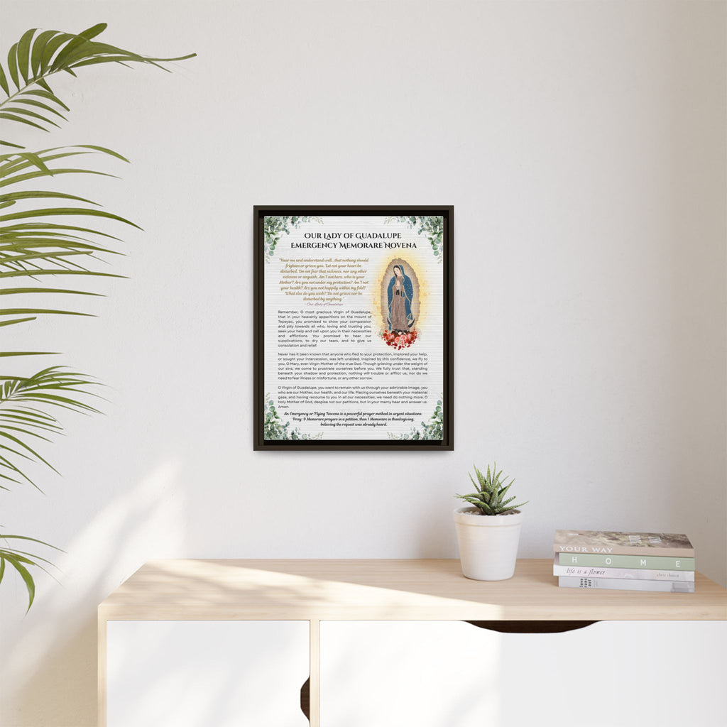 Our Lady of Guadalupe Emergency Memorare Novena, Framed (Multi-color)