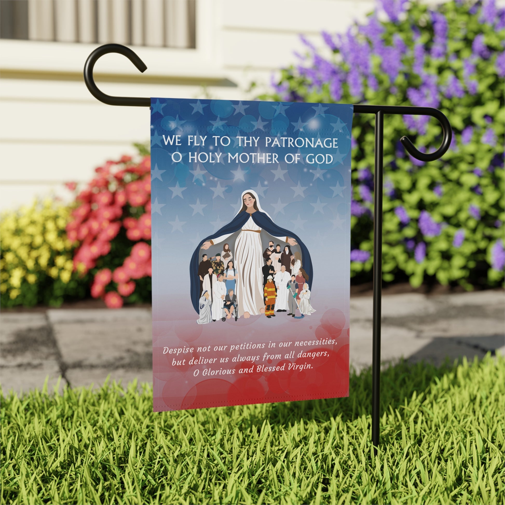 We Fly To Thy Patronage Design 2 Garden Flag