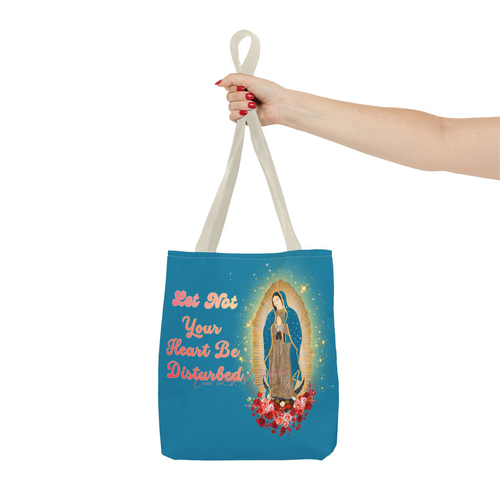 Our Lady of Guadalupe Radiant Tote Bag – "Let Not Your Heart Be Disturbed"