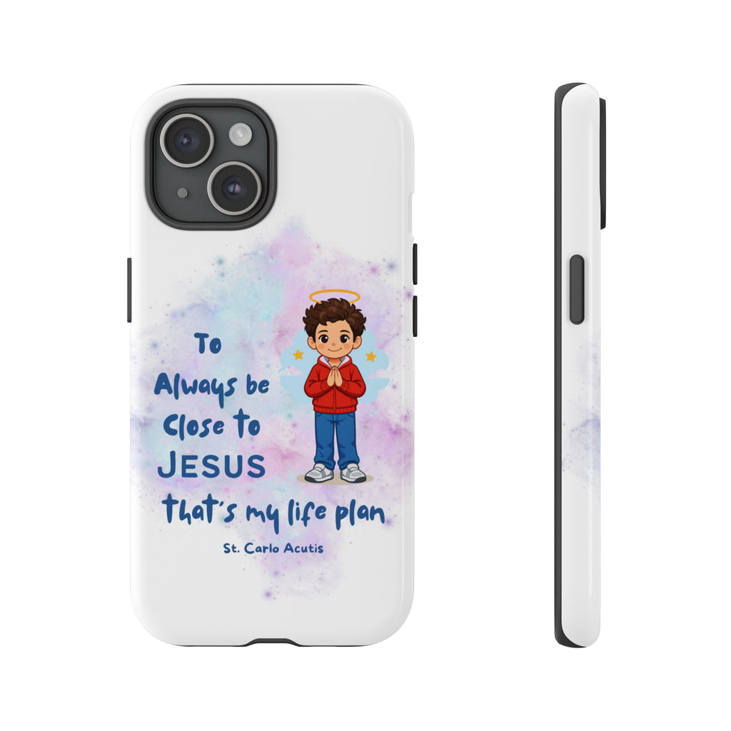 St. Carlo Acutis Kids/Teens 'Close to Jesus' Tough Phone Case