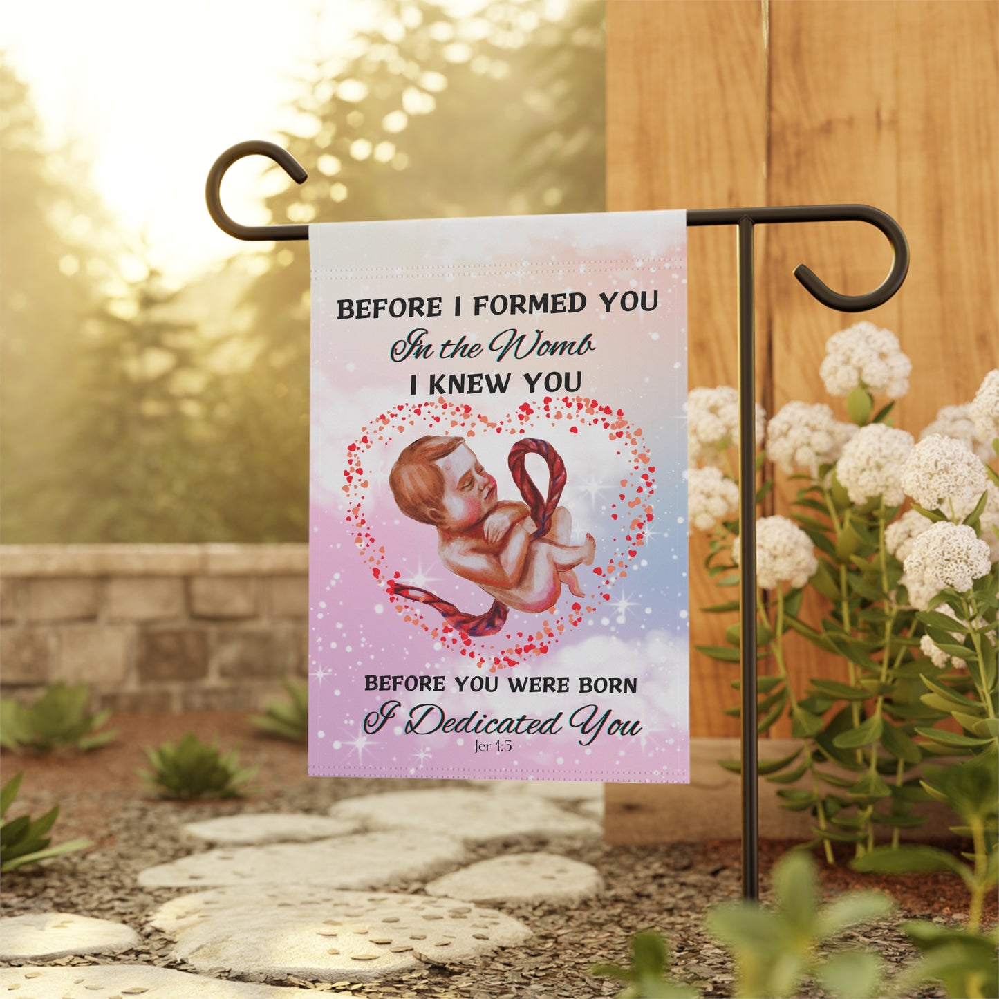 Jeremiah 1:5 Before I Formed You Garden Flag