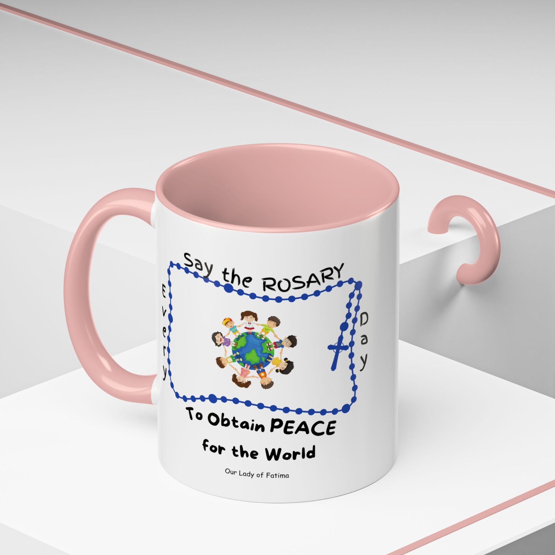 Our Lady of Fatima Rosary Kids Mug