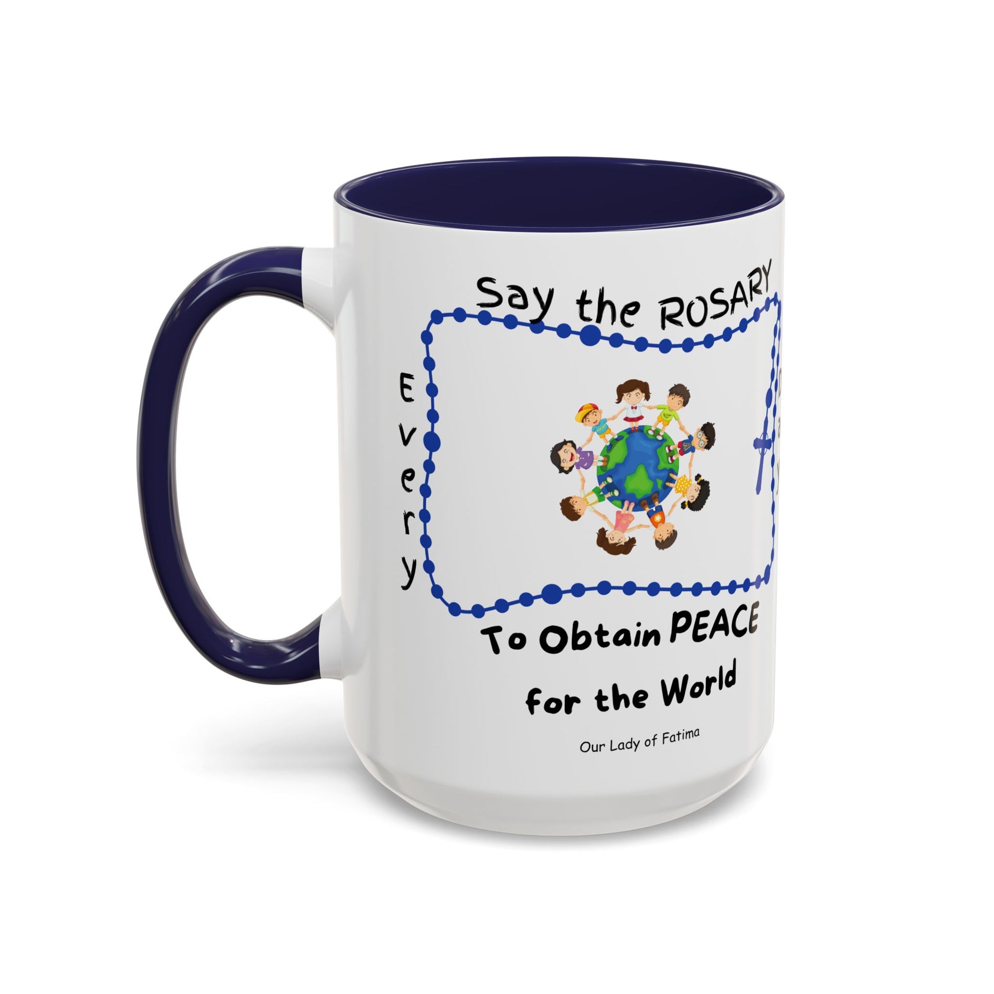 Our Lady of Fatima Rosary Kids Mug
