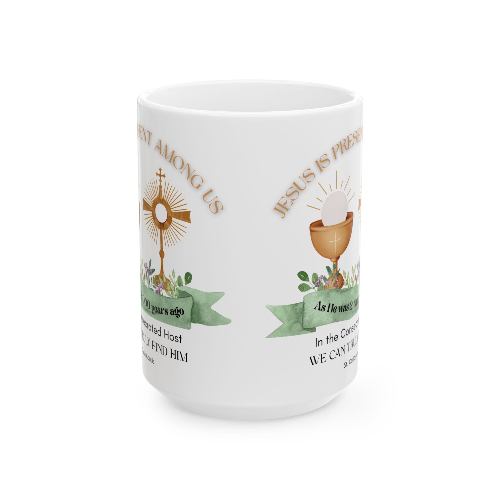 St. Carlo Acutis 'Jesus is Present' Mug