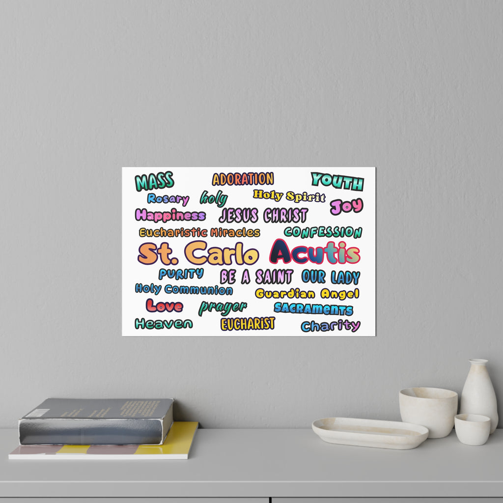 St. Carlo Acutis Inspirational Word Wall Decal — for Kids & Teens