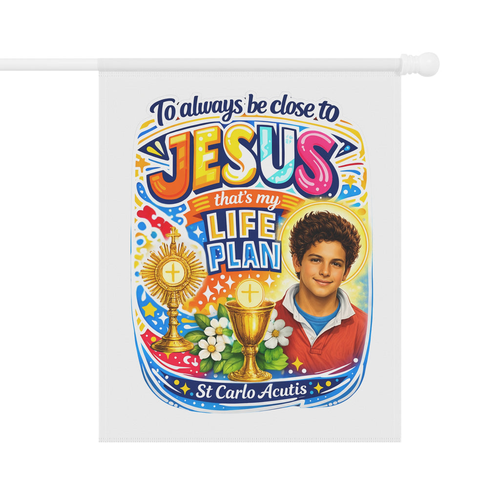 St. Carlo Acutis Vibrant Garden Flag & Banner