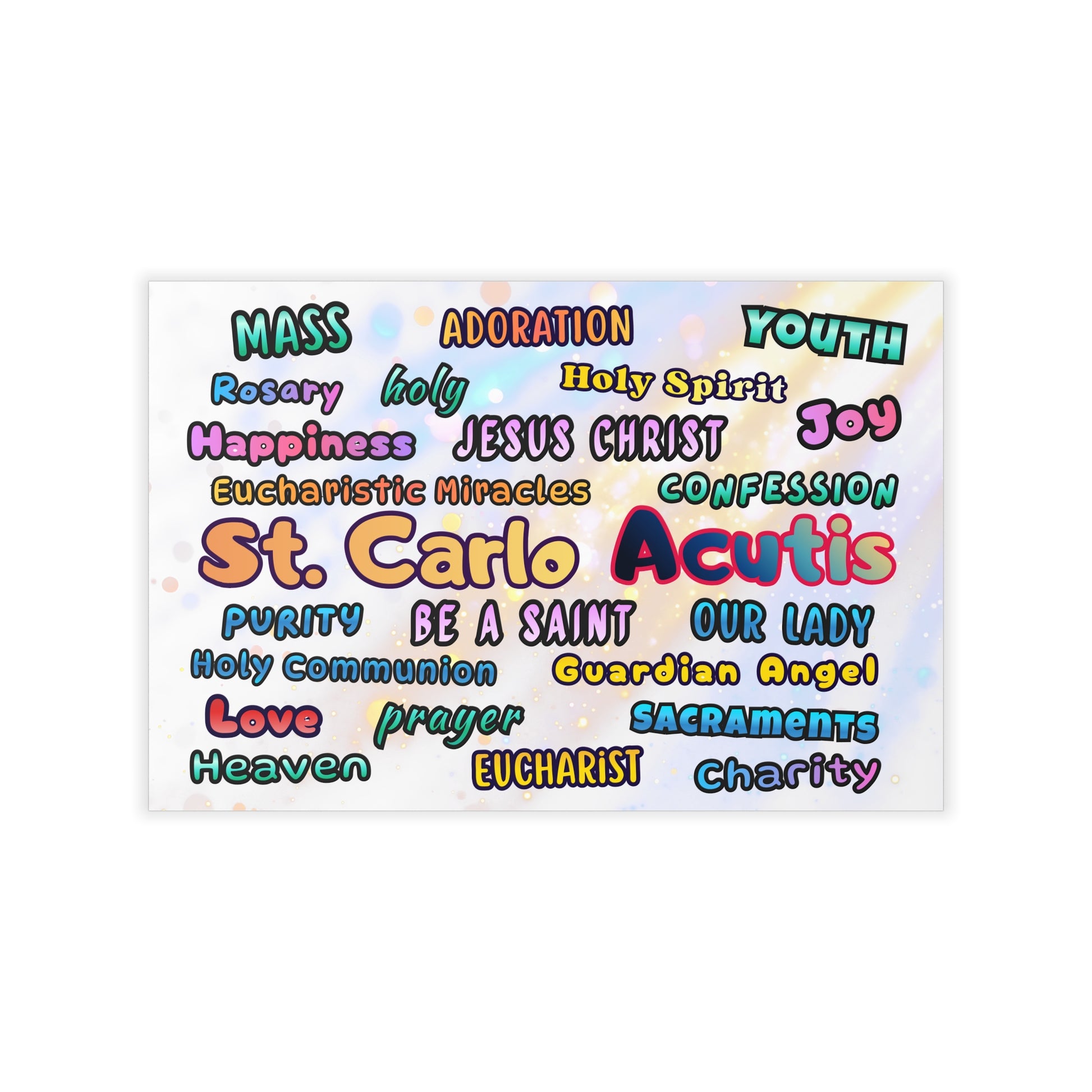 St. Carlo Acutis Inspirational Word Wall Decal — for Kids & Teens