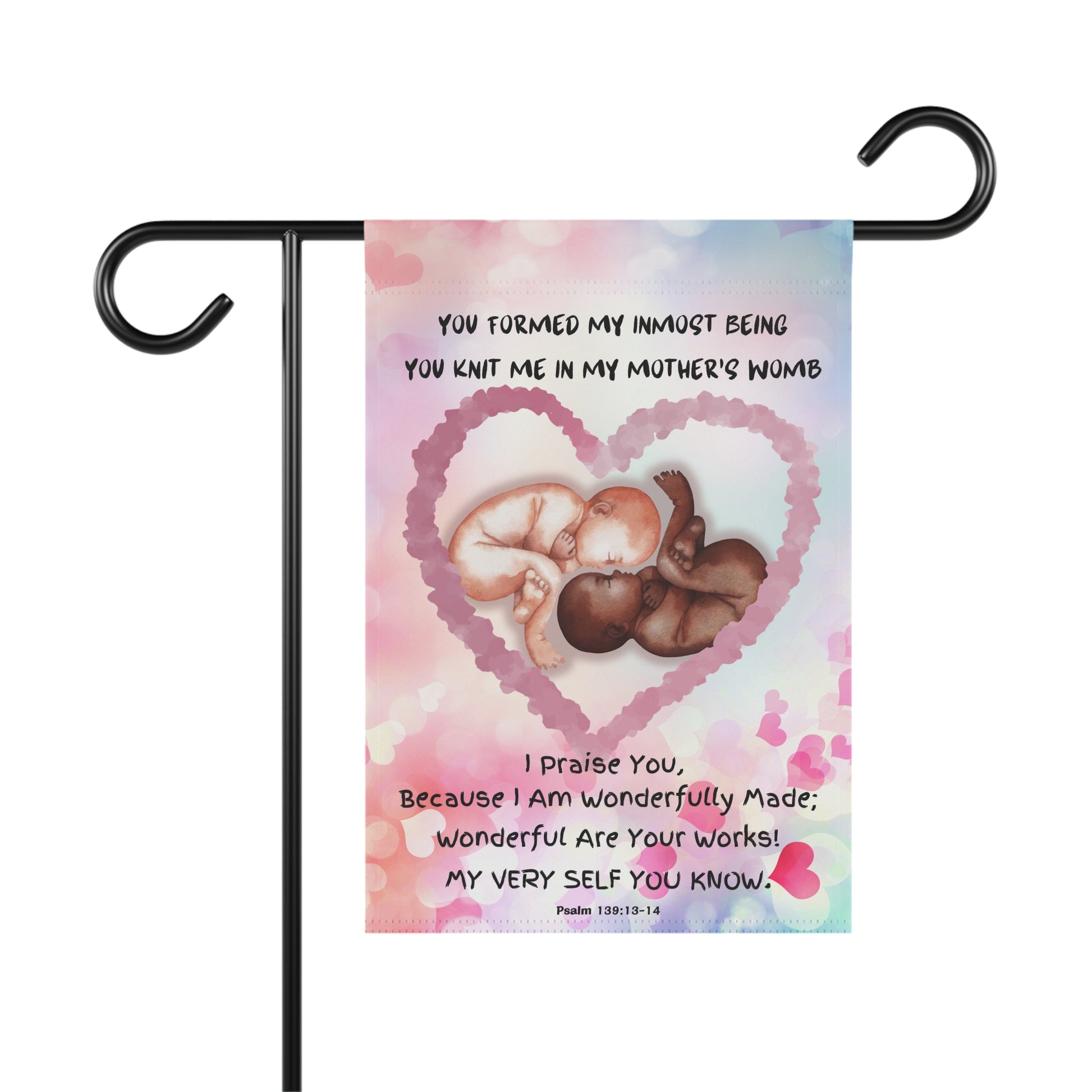 You Knit Me In My Mother’s Womb Pro-Life Garden Flag