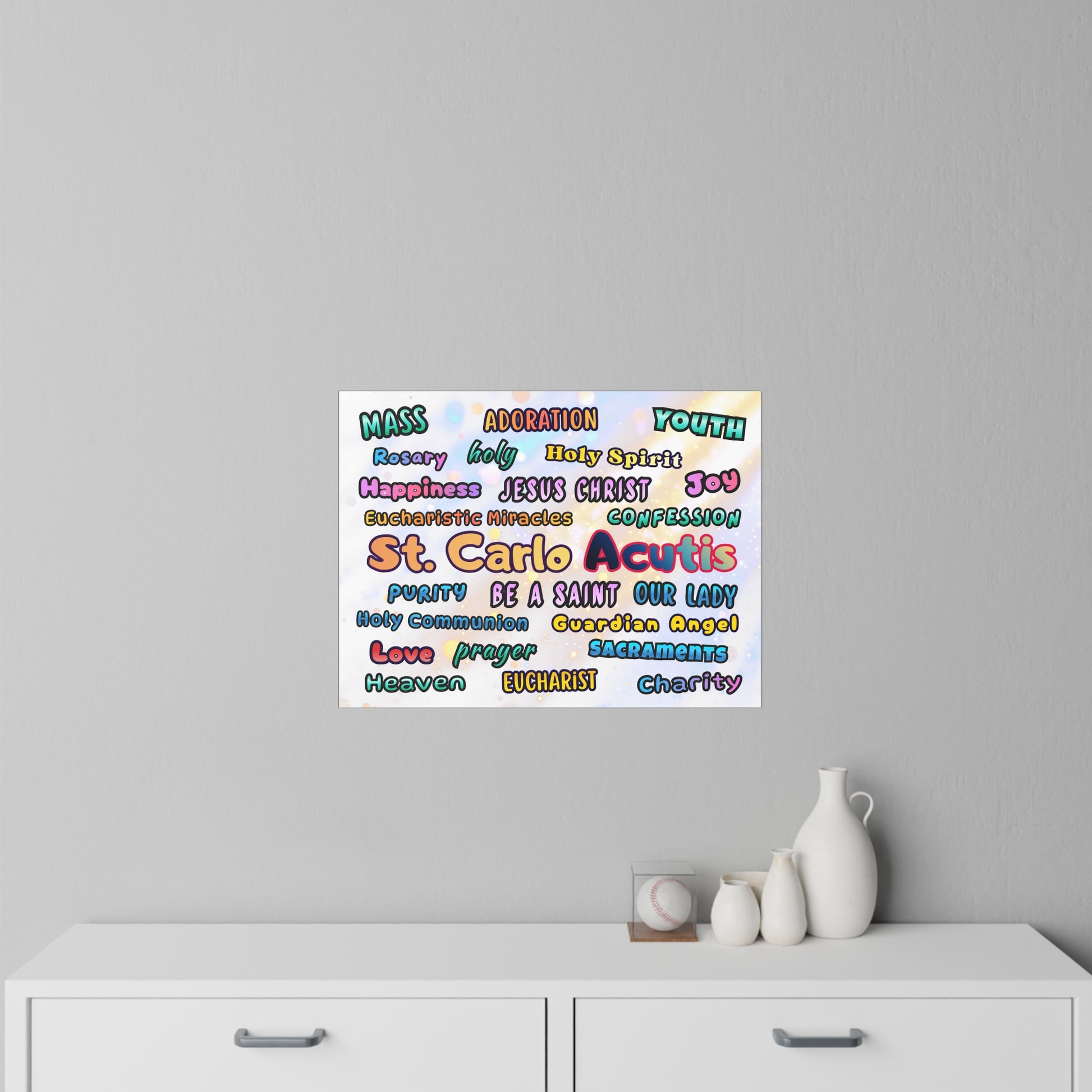 St. Carlo Acutis Inspirational Word Wall Decal — for Kids & Teens