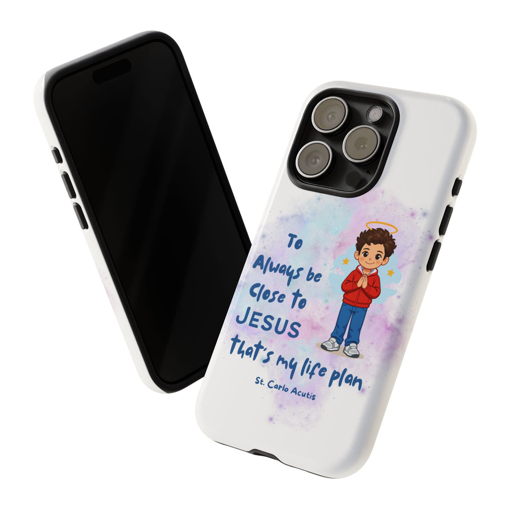 St. Carlo Acutis Kids/Teens 'Close to Jesus' Tough Phone Case