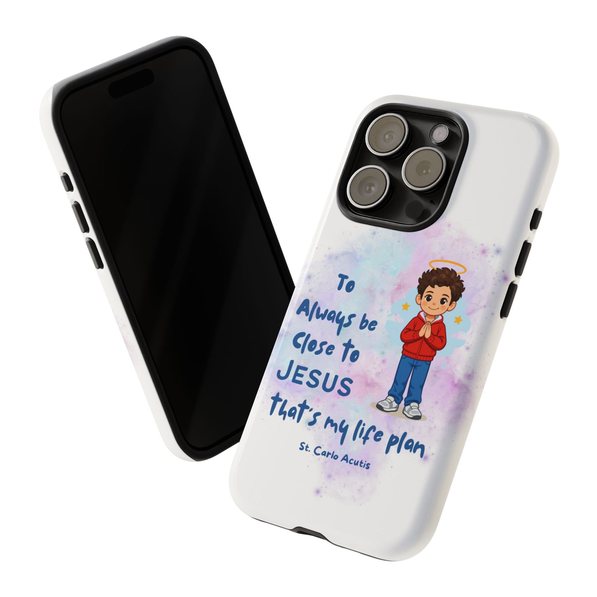 St. Carlo Acutis Kids/Teens 'Close to Jesus' Tough Phone Case