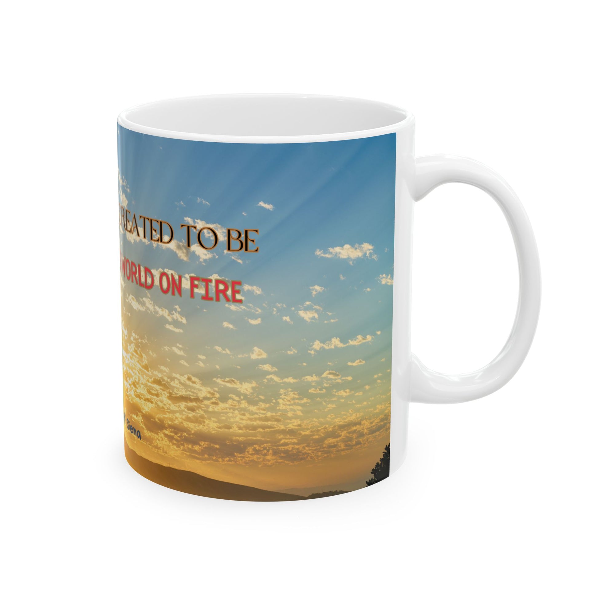 St. Catherine of Siena World on Fire Catholic Mug (11oz, 15oz)