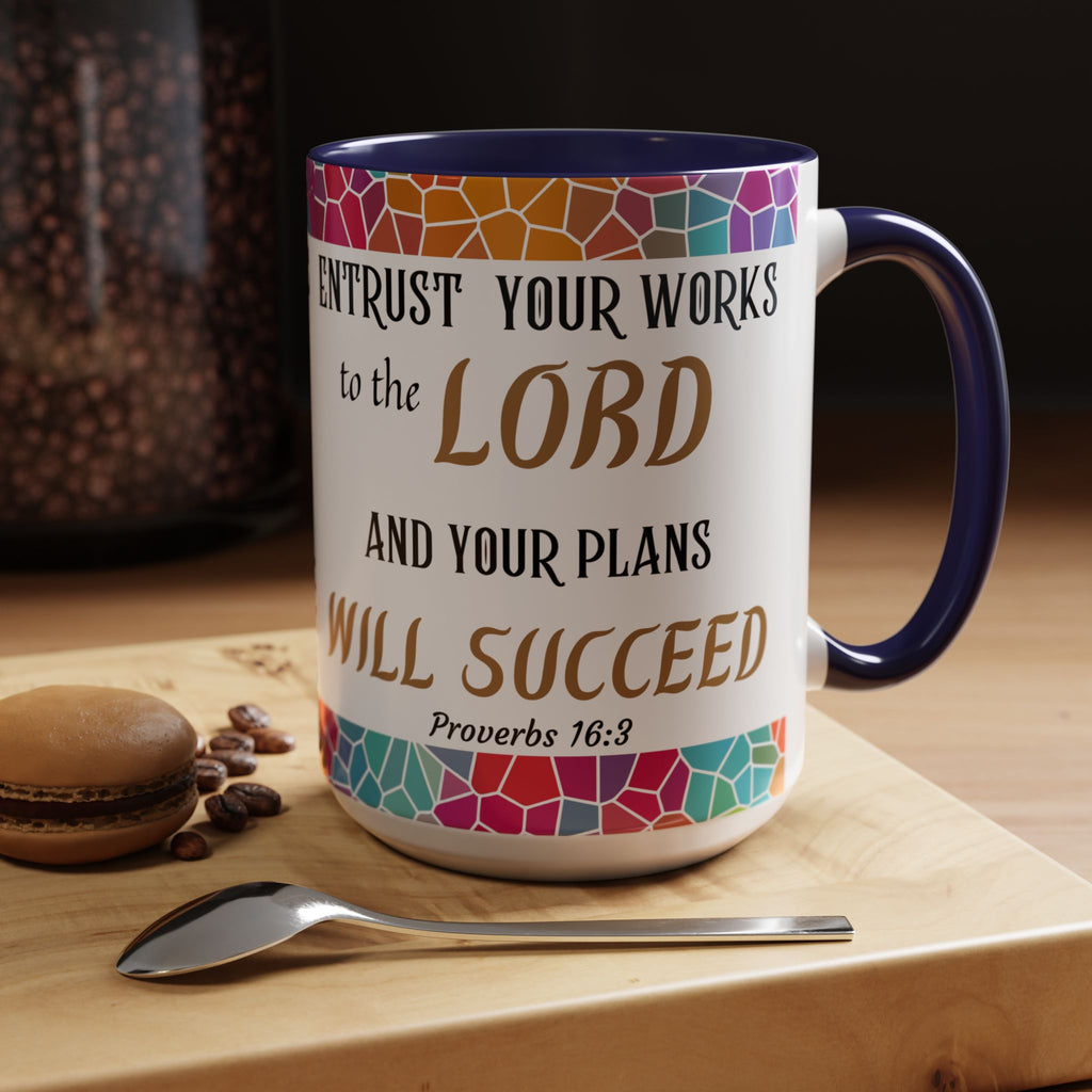 Proverbs 16:3 Entrust Your Works Mug (11oz, 15oz)