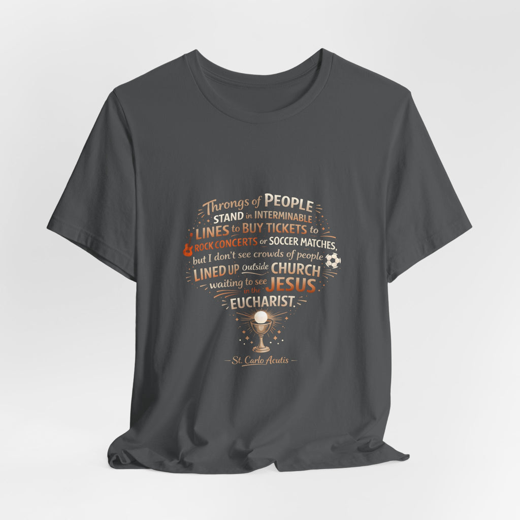 St. Carlo Acutis 'Lined Up for Jesus' Unisex T-Shirt