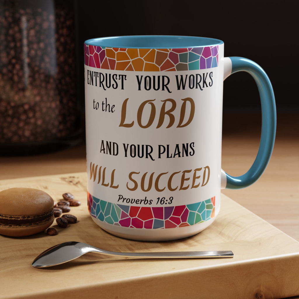 Proverbs 16:3 Entrust Your Works Mug (11oz, 15oz)