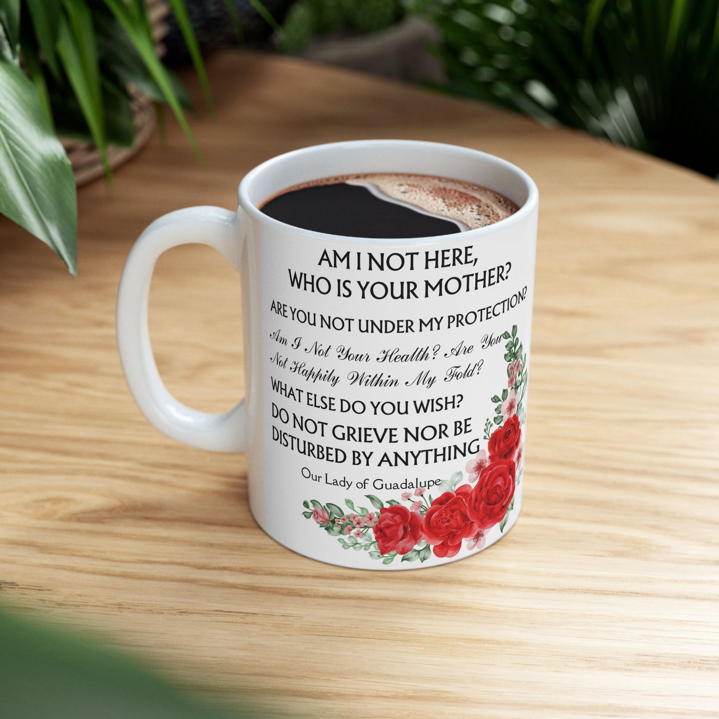 Our Lady of Guadalupe Floral Mug(11oz, 15oz)