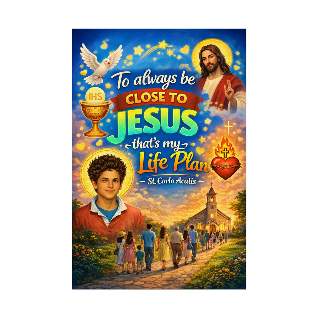 St. Carlo Acutis Poster 'To Always be Close to Jesus'