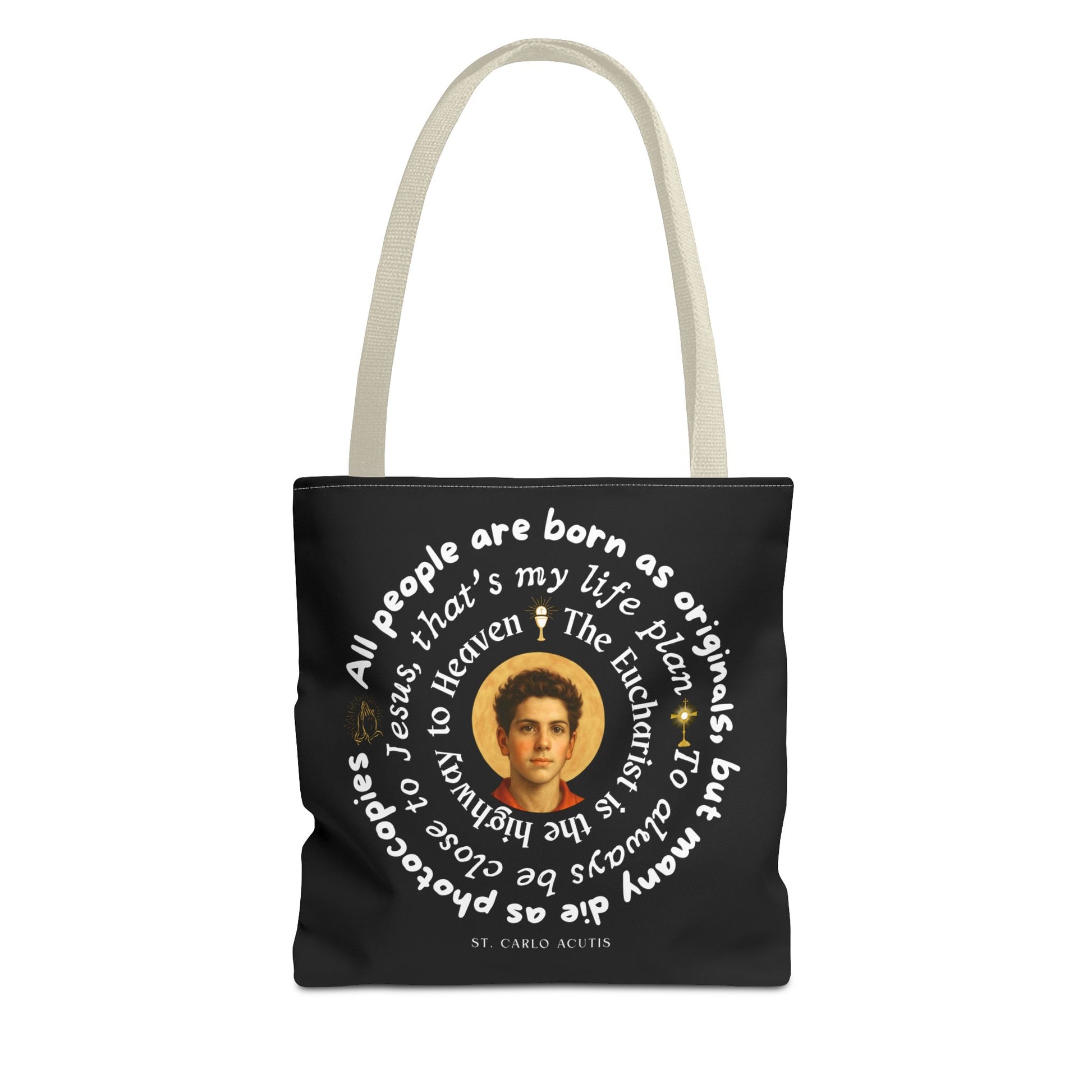 St. Carlo Acutis Tote Bag -Black