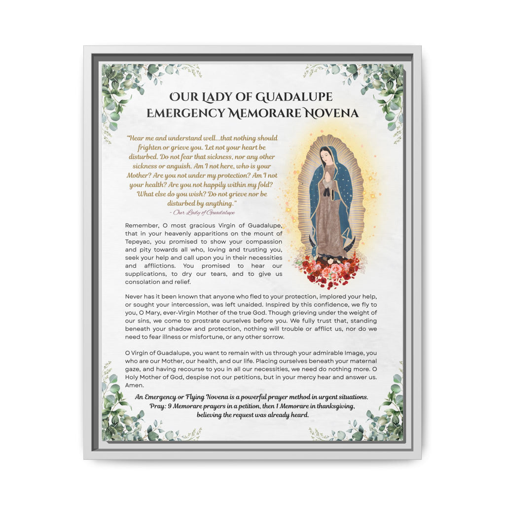 Our Lady of Guadalupe Emergency Memorare Novena, Framed (Multi-color)