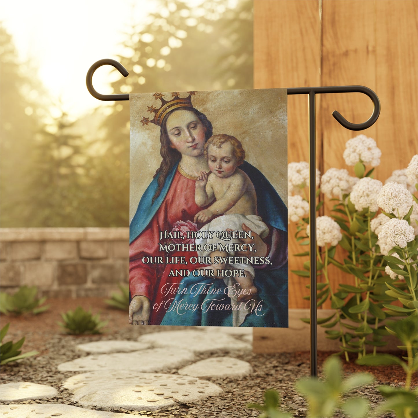 Hail Holy Queen Design 2 Garden Flag