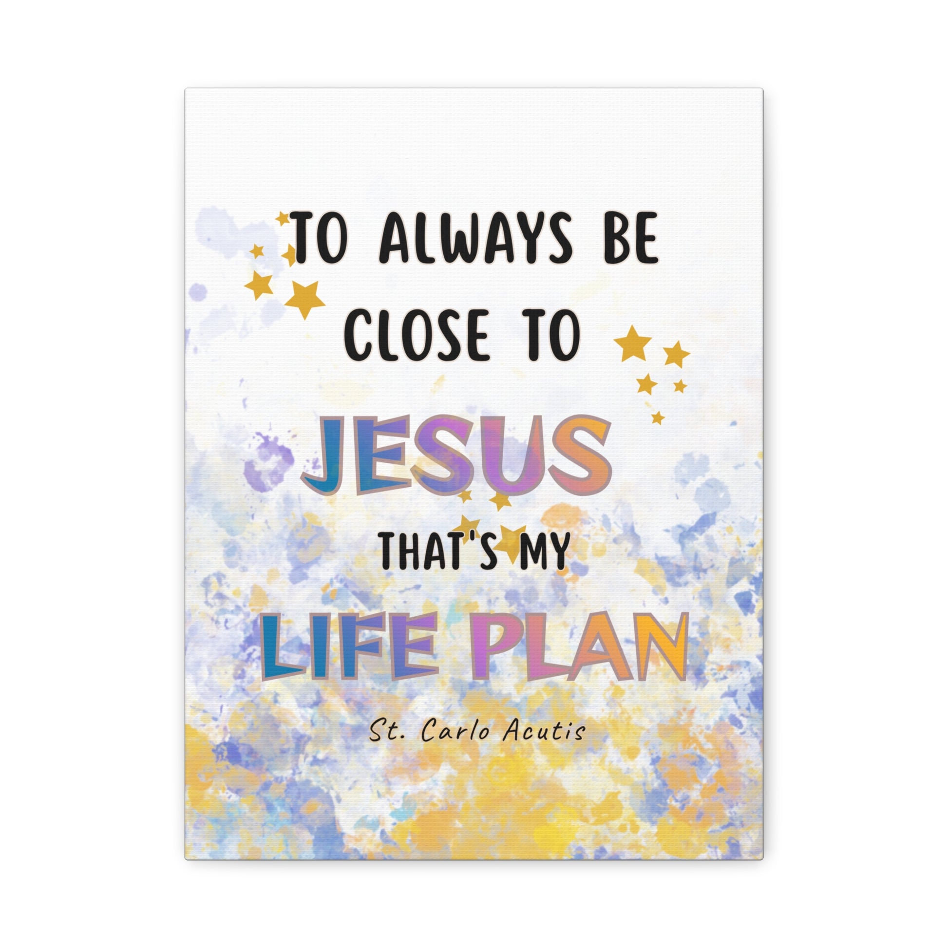 St. Carlo Acutis Watercolor Wall Canvas