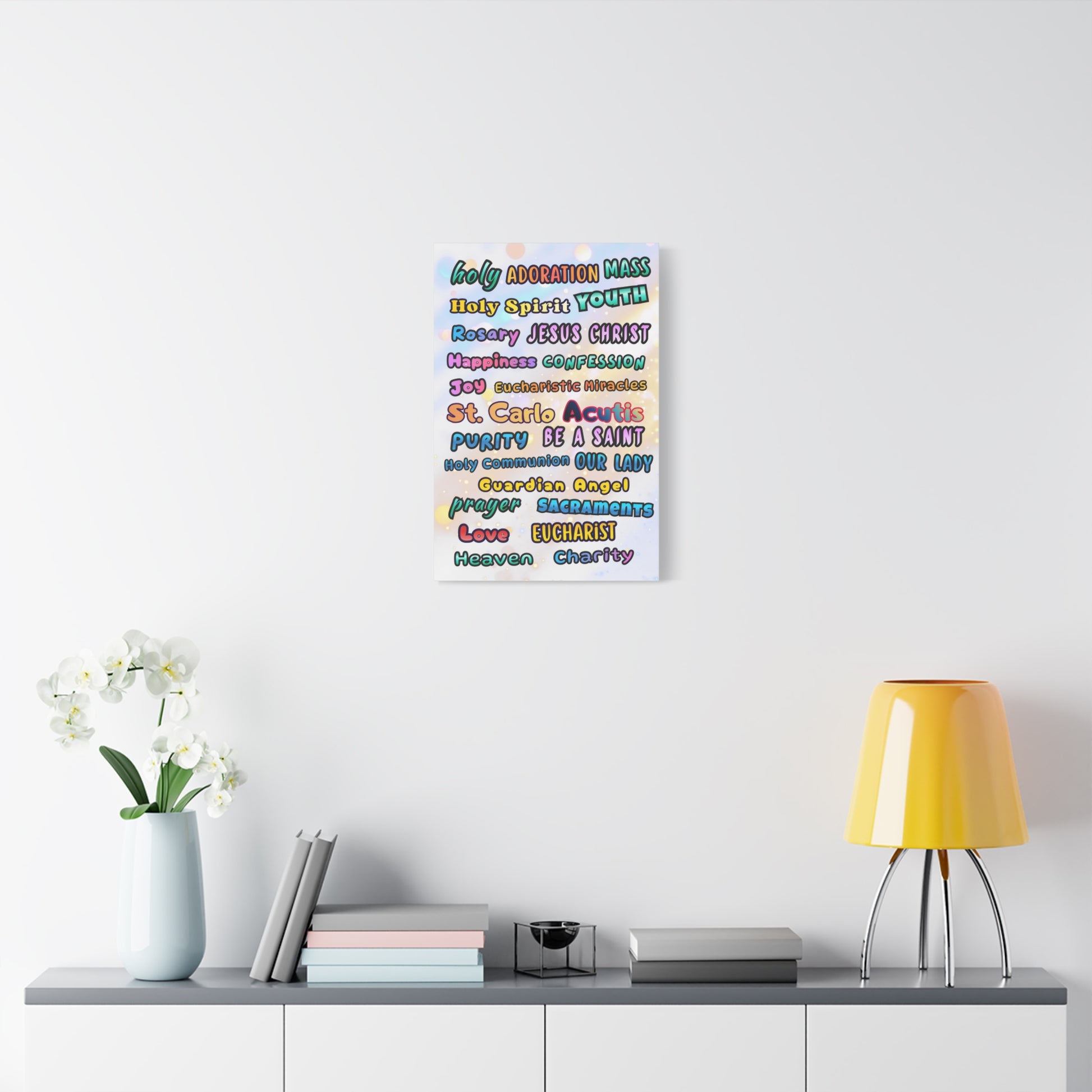 St. Carlo Acutis Inspirational Word Canvas