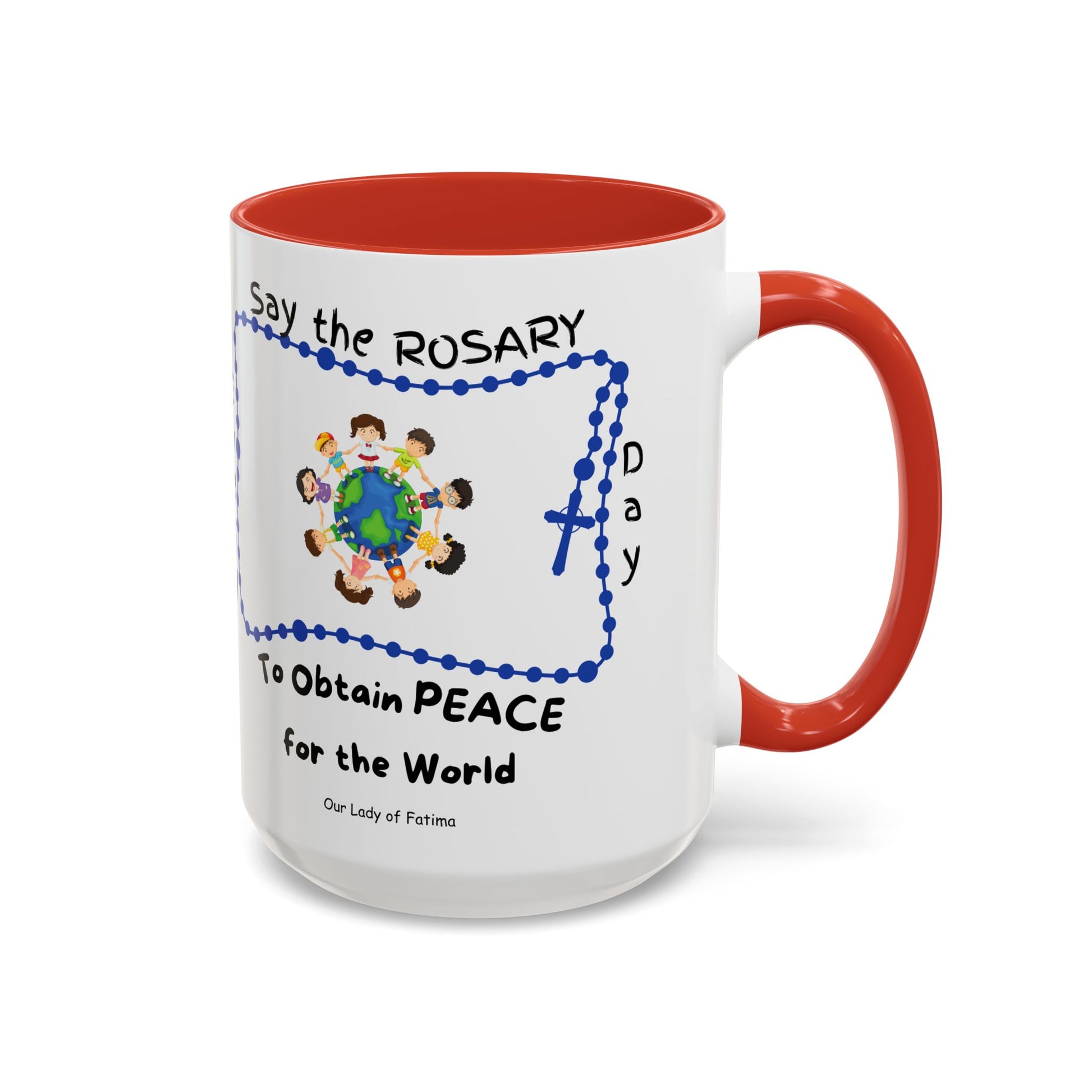 Our Lady of Fatima Rosary Kids Mug