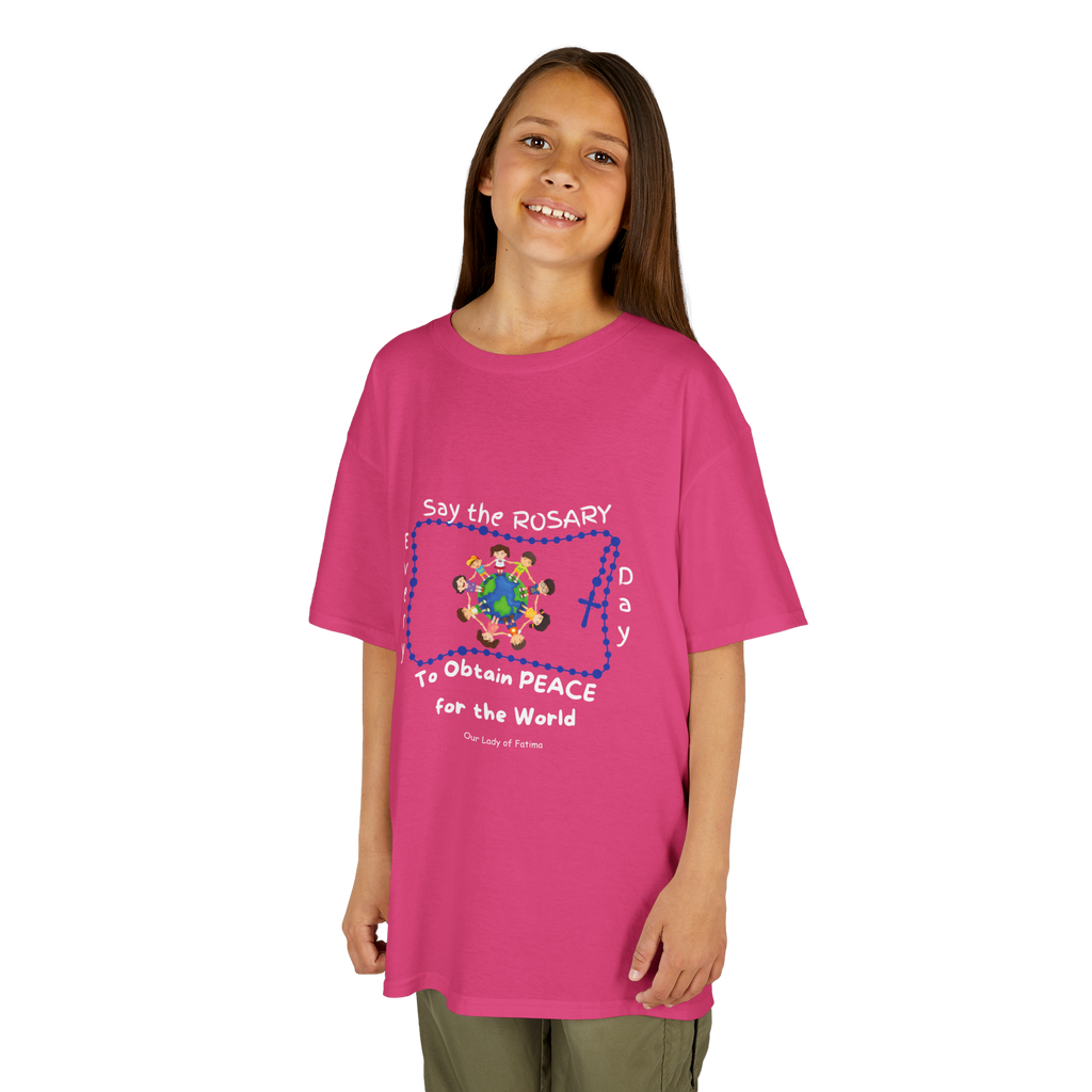 Our Lady of Fatima Rosary Kids T-Shirt