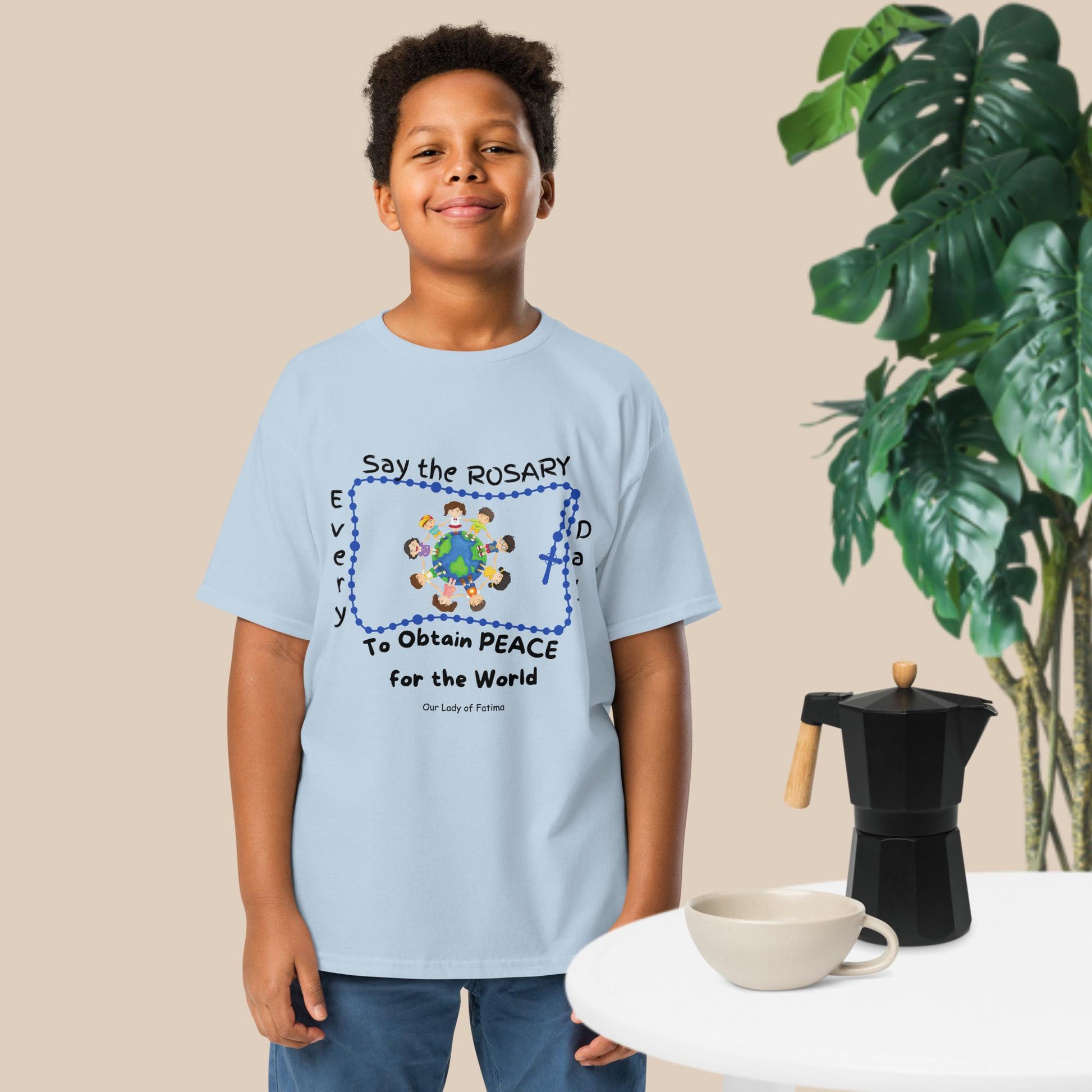 Our Lady of Fatima Rosary Kids T-Shirt