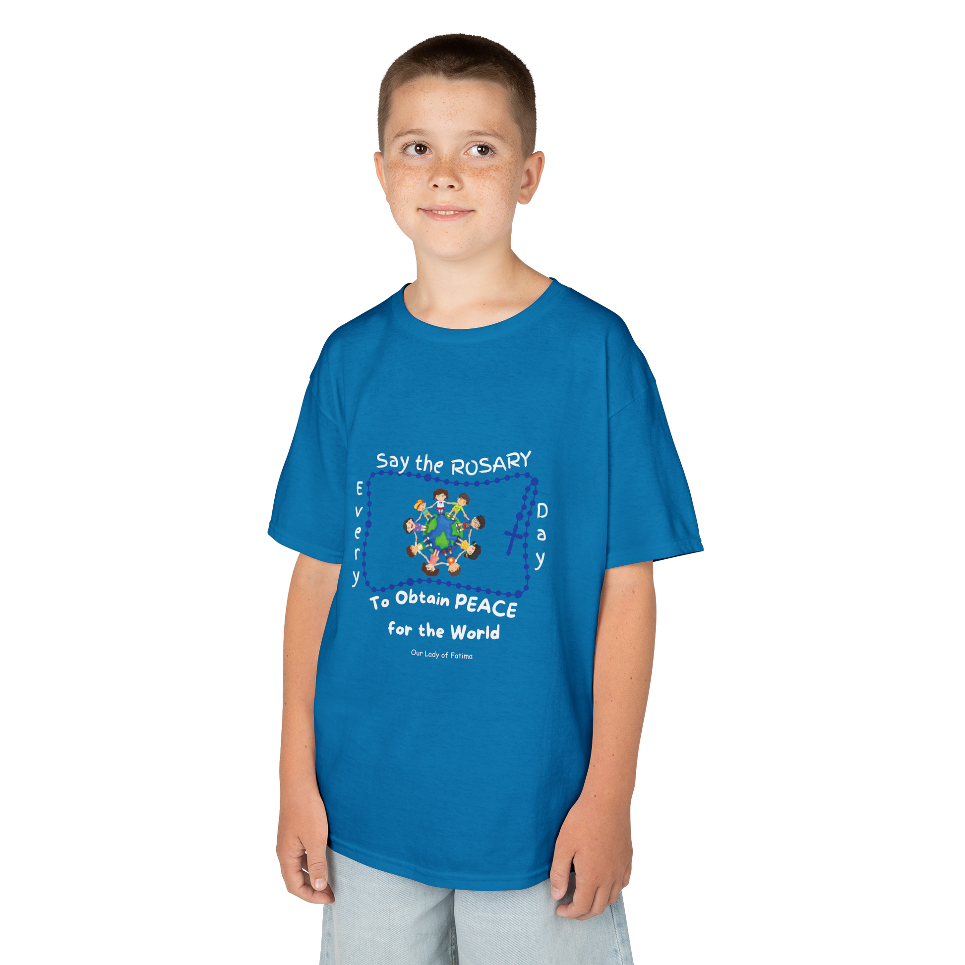 Our Lady of Fatima Rosary Kids T-Shirt