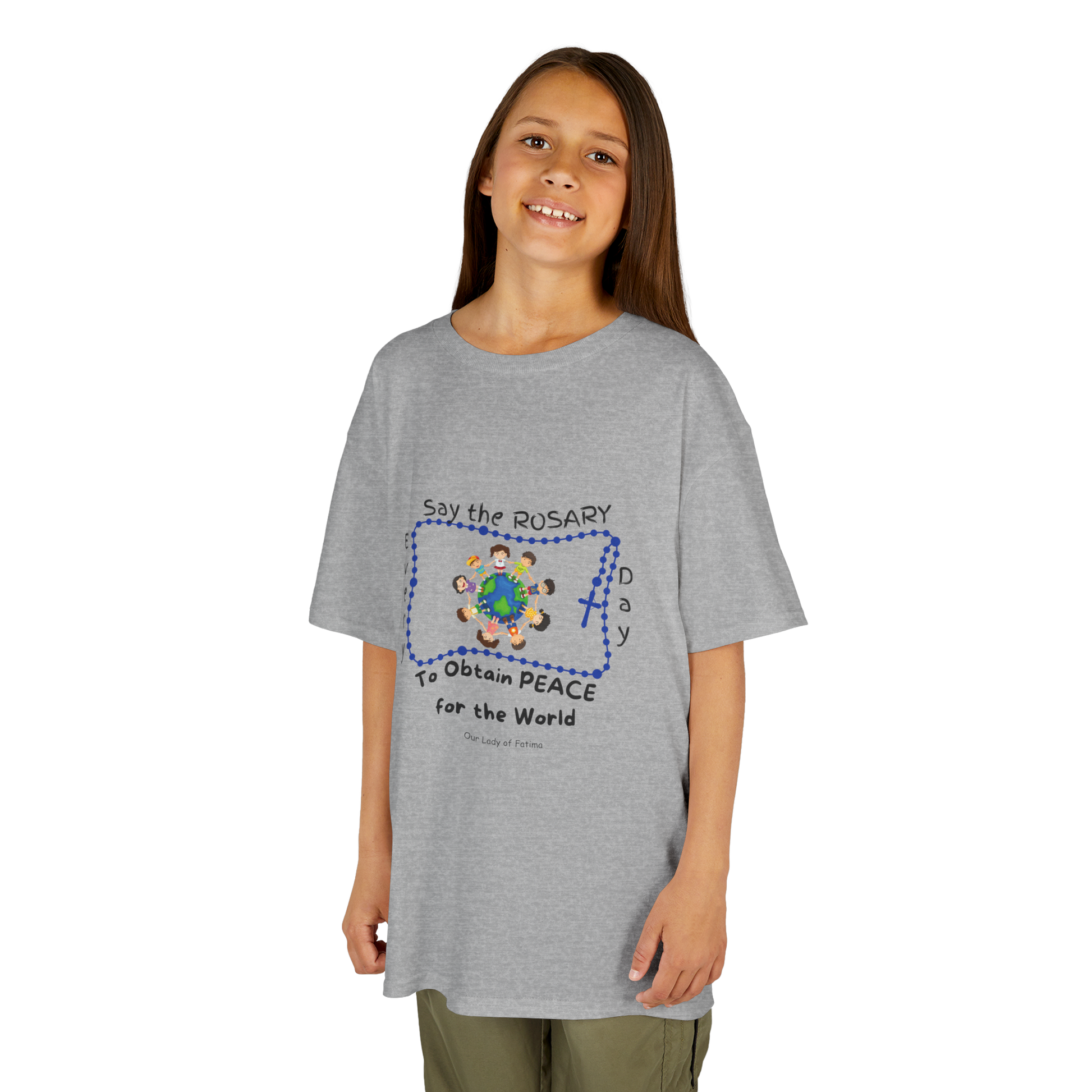 Our Lady of Fatima Rosary Kids T-Shirt
